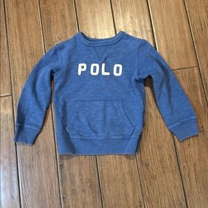 Boys Polo Ralph Lauren Sweatshirt Size 5 Kids Top Cozy Blue Shirt